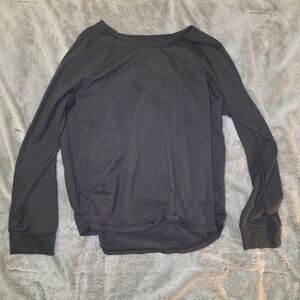 Dark Gray Long Sleeve Sweater Top